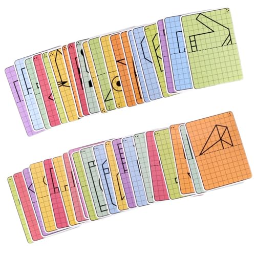 FOLODA Kleinkind 40pcs Gitter Zeichnung Kunstkarten Motorkenntnisse Entwicklung Spielzeugnotizen Für Konzentration Und Koordination FOLODA Kleinkind 40pcs Gitter Zeichnung Kunstkarten Motorkenntnisse Entwicklung Spielzeugnotizen Für Konzentration Und Koordination von FOLODA