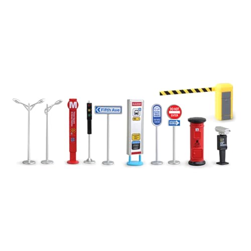 FOLODA Parkleuchten Spielzeugfigur Model Realistic Road Lamp Set Dollhouses Tun Jungen Geschenkdekorationen Tun Playset Vor Spielset von FOLODA