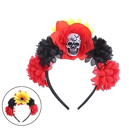 FOLODA Scary Halloween Schädel Stirnband Handgefertigt von FOLODA