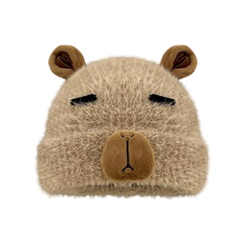FOLODA Schädelhut Für Halloween Aktivität Gehäketen Mit Ohrpullover Cosplay Capybaras Schädelkappen 2000er Winter Mützen Für Männer von FOLODA