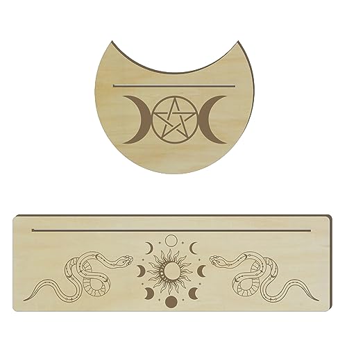 FOLODA Tarot Kartenständer Aus Holz Tarot Präsentationsständer Tarot Deck Hexen Wahrsagerei Werkzeuge Tarot Deck Für Mehrere Decks Tarot Kartenhalter Ständer von FOLODA