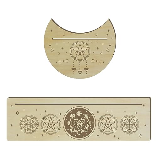 FOLODA Tarot Kartenständer Aus Holz Tarot Präsentationsständer Tarot Deck Hexen Wahrsagerei Werkzeuge Tarot Deck Für Mehrere Decks Tarot Kartenhalter Ständer von FOLODA