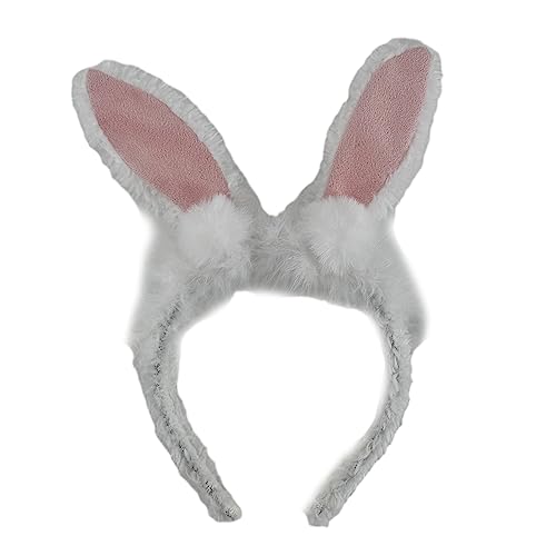 Halloween Animes Charakter Stirnband Kaninchen Ohrform Haare Hoop Plüsch Kopfstück Osterparty Cosplay Kostüm Requisite Unisex Halloween Stirnbänder Für Frauen Stirnbänder Für Erwachsene Stirnband Pack von FOLODA