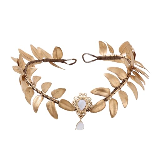 Halloween Frauen Blatt Stirnbänder Teufel Kristall Blumenhaarzubehör Für Kostümpartys Halloween Stirnband Hexe von FOLODA