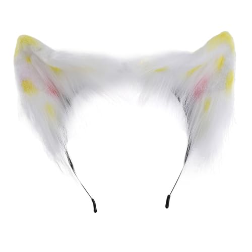 Handgefertigtes Cartoon Kätzchen Ohr Hair Hoop Frau Halloween Make Up Stirnband Für Osterfärter Cosplay Haarzubehör Cosplay Accessoires Katze Füchse Ohrhaarband Anime Halloween Hairhoop von FOLODA