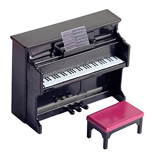 Plastik Miniatur Klavier Niedliche Gartendekoration Handgefertigtes Handwerk Musikinstrument Doll Haus Miniaturdekorationen Simulation Aufrecht von FOLODA