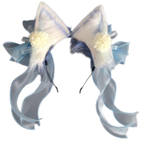 Plüschkatze Ohrstirnband Mit Blumen Und Bowknot Katzenstirnband Chinesischer Stil Für Filmbegeisterte Erwachsener Karneval Kopfstücke Plüsch Katze Stirnband Erwachsene Plüsch Katze Ohren Stirnband Plüschkatze Ohrstirnband Mit Blumen Und Bowknot Katzenstirnband Chinesischer Stil Für Filmbegeisterte Erwachsener Karneval Kopfstücke Plüsch Katze Stirnband Erwachsene Plüsch Katze Ohren Stirnband von FOLODA