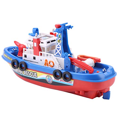 Feuerboote Spielzeug, Plastikwassersprühschiff Modell, Baby Bad Spielzeug Leuchten, Pool Badezimmer Spielzeugboot mit Wassersprinkler für von FOLOSAFENAR