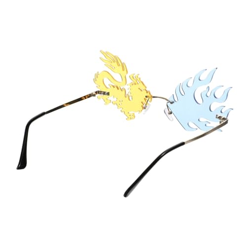 FOMIYES 1 PC Rahmenloser Drache Und Lustige Feng Zi Long Yellow Film Lustige Brille Party Neuheit Brille UV Einzigartige Funky Blue Metal FOMIYES 1 PC Rahmenloser Drache Und Lustige Feng Zi Long Yellow Film Lustige Brille Party Neuheit Brille UV Einzigartige Funky Blue Metal von FOMIYES