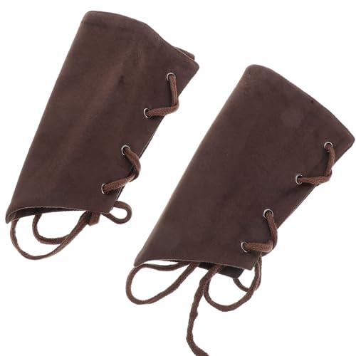 FOMIYES 1 Paar Bayerischer Handschutz Renaissance-armmanschette Stiefelabdeckungen Kostüm Cosplay-armschienen Renaissance-accessoires Für Herren Unterarmschienen Für Männer Brown Polyester von FOMIYES
