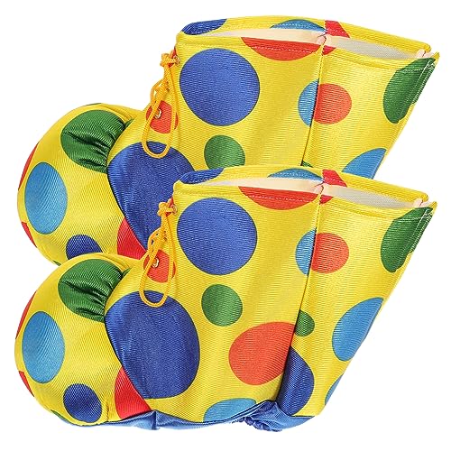 FOMIYES 1 Paar Bunte Clownschuhe Mit Punkten Für Erwachsene Requisitenkostüm Für Erwachsene Herren Das Clownkostüm Mit Schuhen Halloween Clownkostüme Neuartige Zirkusclownschuhe Für von FOMIYES