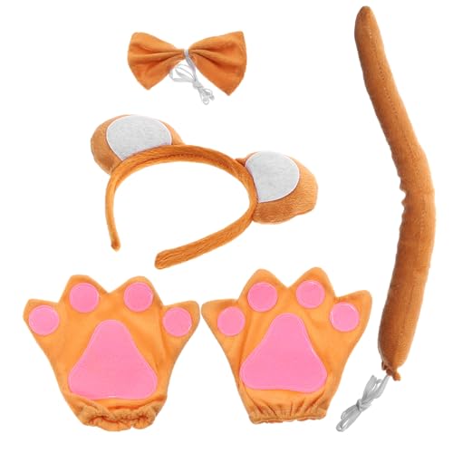 FOMIYES 1 Satz Affenkostüm Set mit Haarband Affenschwanz Fliege Handschuhen Verkleidung für Karneval Tier Themenpartys Cosplay Events FOMIYES 1 Satz Affenkostüm Set mit Haarband Affenschwanz Fliege Handschuhen Verkleidung für Karneval Tier Themenpartys Cosplay Events von FOMIYES