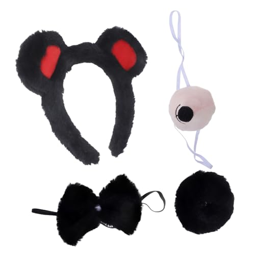 FOMIYES 1 Satz Bärenohren Haarband mit Falscher Nase Fliege für Cosplay Halloween Karneval Fotografie Niedliche Tierohren Kopfbedeckung für Besondere Anlässe FOMIYES 1 Satz Bärenohren Haarband mit Falscher Nase Fliege für Cosplay Halloween Karneval Fotografie Niedliche Tierohren Kopfbedeckung für Besondere Anlässe von FOMIYES