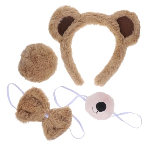 FOMIYES 1 Satz Bärenohren Haarreif mit Fliege Plüsch Tierkostüm Zubehör für Karneval Halloween Rollenspiel Fotografie Falscher Nase Leicht Wiederverwendbar FOMIYES 1 Satz Bärenohren Haarreif mit Fliege Plüsch Tierkostüm Zubehör für Karneval Halloween Rollenspiel Fotografie Falscher Nase Leicht Wiederverwendbar von FOMIYES