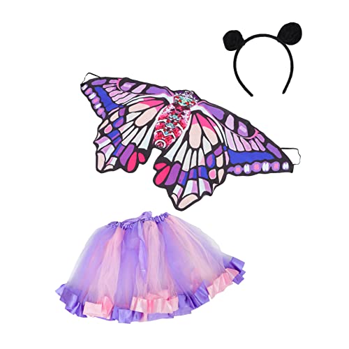 FOMIYES 1 Satz Ballett Tutu für Schmetterlingsflügeln Maske Atmungsaktives Cosplay Kostüm für Festivals Bühnenaufführungen für Kleine von FOMIYES