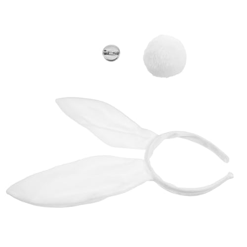 FOMIYES 1 Satz Bunny Kostümset mit Haarreif für Ostern Süße Plüsch Hasenohren Kopfband Kaninchen Zubehör für Erwachsene Vielseitig Einsetzbar für Partys Cosplay von FOMIYES