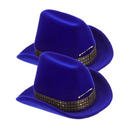FOMIYES 1 Satz Cowboyhut Box Hochzeitsstil Party Form Halter Für Hellbraune Rustikale Cowboys Präsentation Von Zeremonienringen Schmuck Cowboyhut Etui Beflockt Blau 2 Stück FOMIYES 1 Satz Cowboyhut Box Hochzeitsstil Party Form Halter Für Hellbraune Rustikale Cowboys Präsentation Von Zeremonienringen Schmuck Cowboyhut Etui Beflockt Blau 2 Stück von FOMIYES