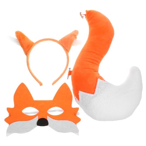 FOMIYES 1 Satz Fuchsmaske Kostüm Set Teiliges Cosplay Zubehör für Halloween Kindergeburtstag Kostümpartys Leicht Robust für Kreative Verkleidungen von FOMIYES