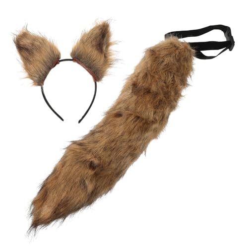 FOMIYES 1 Satz Fuchsschwanz-Stirnband Party Ohren schnell Zubehör fuchs kostüm pelzige Haaraccessoires Halloween-Kopfbedeckung Cosplay Simulierter Fuchspelz Coffee FOMIYES 1 Satz Fuchsschwanz-Stirnband Party Ohren schnell Zubehör fuchs kostüm pelzige Haaraccessoires Halloween-Kopfbedeckung Cosplay Simulierter Fuchspelz Coffee von FOMIYES