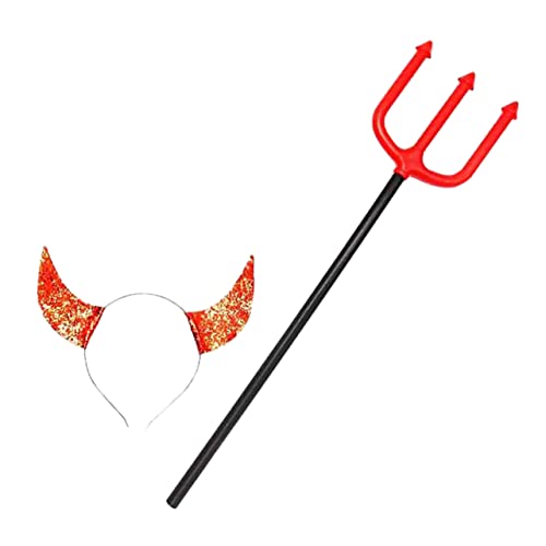 FOMIYES 1 Satz Halloween Teufelshörner Stirnband Set Ox Horns Headband für Damen Langlebiges Cosplay Zubehör für Partys Geburtstage und Festivals für Halloween Dekoration und Kostüme von FOMIYES