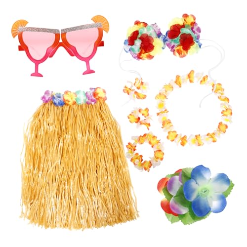 FOMIYES 1 Satz Hawaiian Party Dekoration Teiliges mit Haarclip Sonnenbrille Strohhut für Strandpartys Luau Feiern Bringe Tropischen Event FOMIYES 1 Satz Hawaiian Party Dekoration Teiliges mit Haarclip Sonnenbrille Strohhut für Strandpartys Luau Feiern Bringe Tropischen Event von FOMIYES