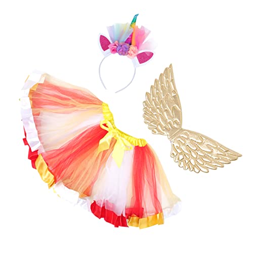 FOMIYES 1 Satz Kinderkostüm Cosplay Zubehör mit Haarreif Tutu Rock für Karneval Aufführungen Partys Gelb FOMIYES 1 Satz Kinderkostüm Cosplay Zubehör mit Haarreif Tutu Rock für Karneval Aufführungen Partys Gelb von FOMIYES
