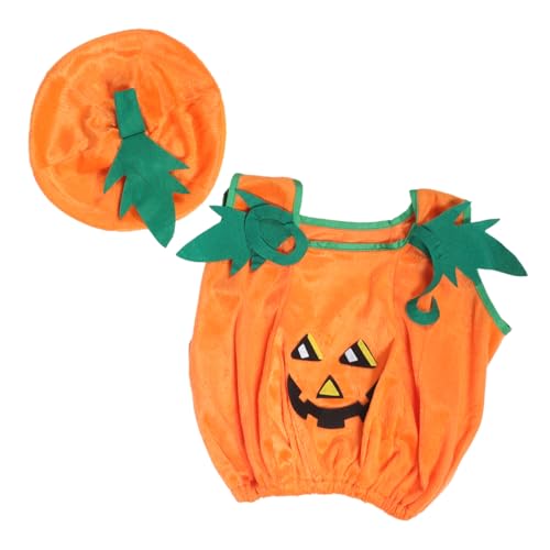 FOMIYES 1 Satz Kleinkind Kostüme Mädchen Halloween Kürbisse Kürbishut Kürbis Kostüm Kürbiskleidung Und Hut Cosplay-requisite Für Kürbismütze Für Stoff von FOMIYES