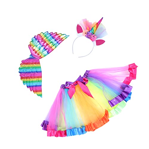 FOMIYES 1 Satz Kostüm mit Haarreif Flügeln für Farbenfrohes Cosplay Outfit für Fasching Kindergeburtstag Bühnenauftritte Hochwertiges Bequemes Material für Unvergessliche von FOMIYES