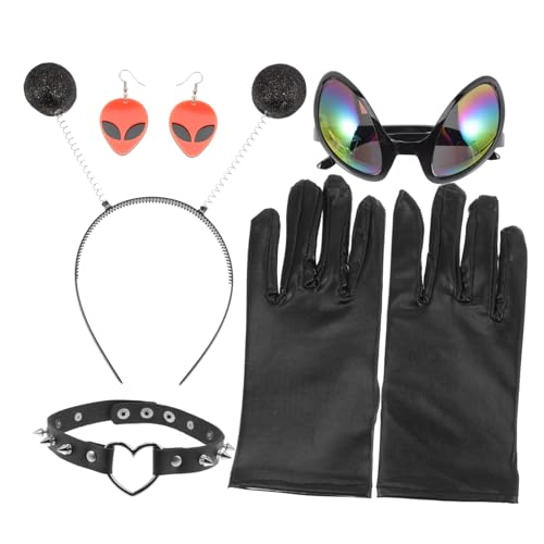 FOMIYES 1 Satz Party -Kleidungsstück Erwachsene Außerirdischer schnapsgläser Haarband Cosplay-Stirnband Stirnbänder lustige Brille Halloween-Haarbänder Plastik Black von FOMIYES