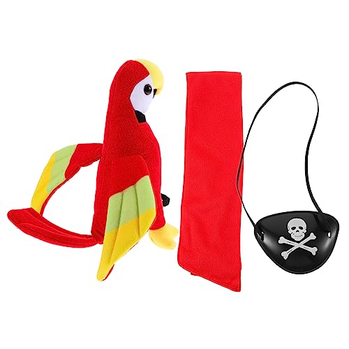FOMIYES 1 Satz Piratenparty -Set Pirate Theme Party Supplies Cosplay -Kostümzubehör Piratenkostüm-Requisite Piratenkostümzubehör Piraten -Outfit Kostüm Augenklappe Plastik rot von FOMIYES