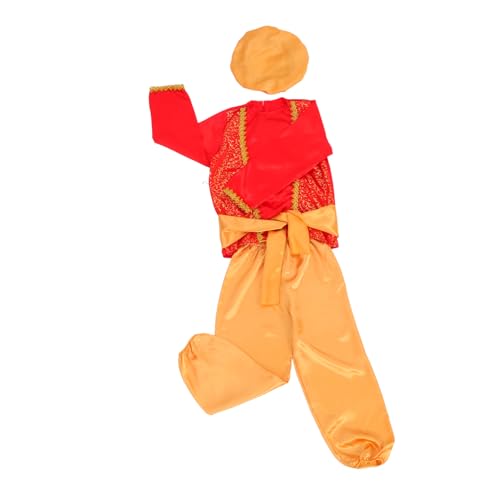 FOMIYES 1 Satz Prinzenkostüm Arabischer Stil mit Hut und Gürtel für Halloween Schulaufführungen und Themenpartys Royal Outfit für Jungen für Geburtstagsfeiern und Cosplay von FOMIYES
