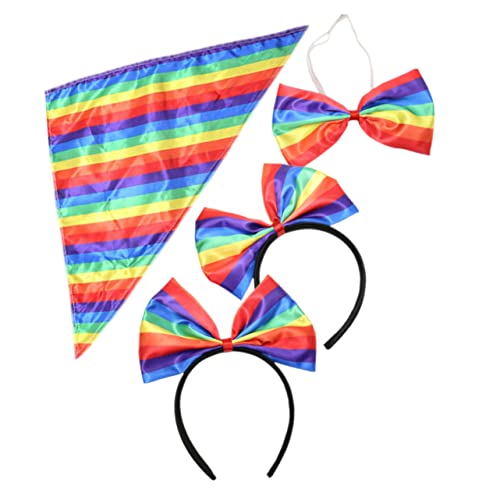 FOMIYES 1 Satz Regenbogen Kopfbedeckung für Pride Events Teiliges Zubehör mit Verstellbarem Fliege Dreieckstuch Leicht Langlebig für Festivals Feiern FOMIYES 1 Satz Regenbogen Kopfbedeckung für Pride Events Teiliges Zubehör mit Verstellbarem Fliege Dreieckstuch Leicht Langlebig für Festivals Feiern von FOMIYES