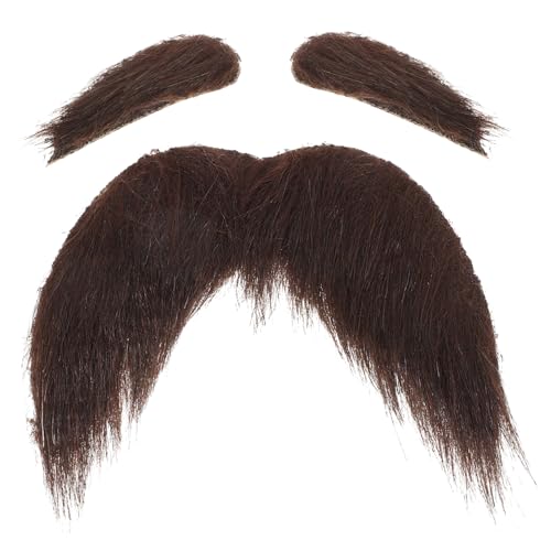 FOMIYES 1 Satz Selbstklebender Bart und Augenbrauen Augenbrauen- und Schnurrbart-Set für alte Männer Fasching faschingsaccessoires Kleidung stirnbänder Falsch Bart von FOMIYES