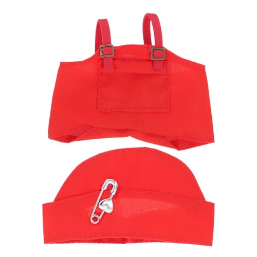 FOMIYES 1 Satz Stilvolles Kostüm für Puppen Einfaches Anziehen Plüschspielzeug Outfit mit Hosenträgerhosen Hut für Kreatives FOMIYES 1 Satz Stilvolles Kostüm für Puppen Einfaches Anziehen Plüschspielzeug Outfit mit Hosenträgerhosen Hut für Kreatives von FOMIYES