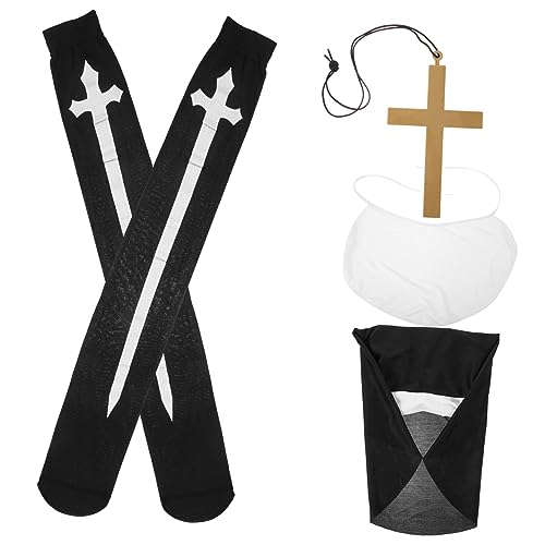FOMIYES 1 Set Nonnen Kostüm Cosplay Nonne Kostüm Zubehör Nonnenkostüm Für Halloween Party Stoff von FOMIYES