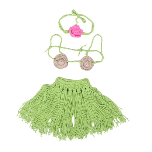 FOMIYES 1 Set Requisiten Für Neugeborenenfotografie: Hawaii-outfit Für Babys Mit Stirnband, Oberteil Und Kleid – Luau-kostüm Für Das Fotoshooting Mit Säuglingen FOMIYES 1 Set Requisiten Für Neugeborenenfotografie: Hawaii-outfit Für Babys Mit Stirnband, Oberteil Und Kleid – Luau-kostüm Für Das Fotoshooting Mit Säuglingen von FOMIYES