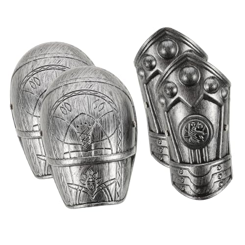 FOMIYES 1 Set Schulterschützer Rollenspiel Armschienen Schulterpanzer Cosplay Rüstung Party Rüstung Halloween Cosplay Requisite Soldat Kostüm Rüstung Requisite Silber Kunststoff von FOMIYES