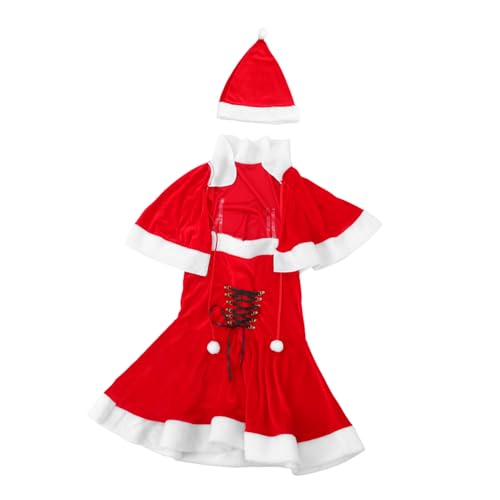 FOMIYES 1 Set Weihnachtskleid Für Damen Modischer Warmer Anzug Mit Umhang Und Mütze – Weihnachtsmannkostüm Für Frau – Cosplay Verkleidung Für Weihnachtsfrauen FOMIYES 1 Set Weihnachtskleid Für Damen Modischer Warmer Anzug Mit Umhang Und Mütze – Weihnachtsmannkostüm Für Frau – Cosplay Verkleidung Für Weihnachtsfrauen von FOMIYES