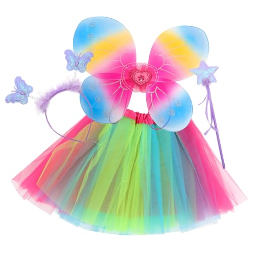 FOMIYES 1 Set Weihnachtsprinzessin Für Schmetterlingskostüm Erwachsene Zubehör Engelsflügel Mädchen Outfits Fee Basteln Tutu Halloween Geburtstagsparty Rock Partyzubehör Stoff von FOMIYES