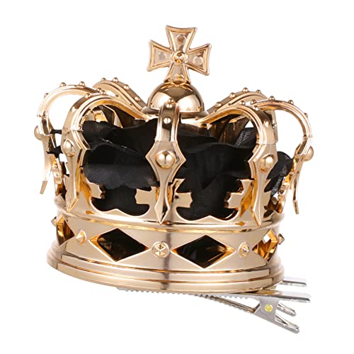 FOMIYES 1 Stück Goldene Krone Haarschmuck für Halloween Dreidimensionale Königin Krone für Kostüm Cosplay und Partys Einzigartiges Accessoire für Damen und Festliche Anlässe von FOMIYES