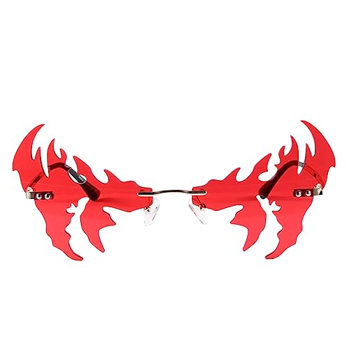 FOMIYES 1 Stück Lustige Brille Kostümbrille Rave Brille Herren Cosplay Party Sonnenbrille Form Neuheit Randlose Sonnenbrille Lustige Brille Foto Requisite Party Brille Rot FOMIYES 1 Stück Lustige Brille Kostümbrille Rave Brille Herren Cosplay Party Sonnenbrille Form Neuheit Randlose Sonnenbrille Lustige Brille Foto Requisite Party Brille Rot von FOMIYES