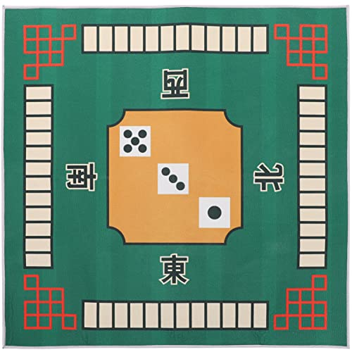 FOMIYES 1 x Mahjong-Tischdecke, rutschfest, für Spiele, Geräuschreduzierung, Matte, für Poker, Kartenspiele, Brettspiele, Dominosteine und Mahjong (grün)., 78X78CM von FOMIYES