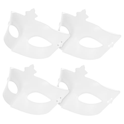 FOMIYES 10 Stk. Halloween-Maske diy face mask halloween maske DIY Gesichtsmaske mouth mask Cosplay lustig Schutzmaske über Nacht halbe Gesichtsmaske Maskerademaske Plastik Weiß von FOMIYES