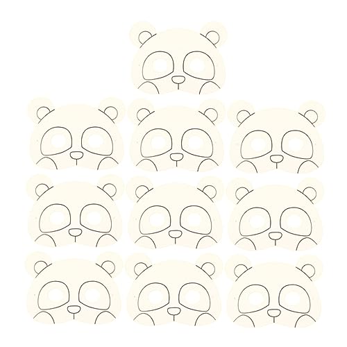 FOMIYES 10 Stück Teiliges Graffiti Tiermasken Bastelset Leere Papiermasken für Diy Kunstprojekte für Kindergarten und Kreative Bastelstunden Panda Maske FOMIYES 10 Stück Teiliges Graffiti Tiermasken Bastelset Leere Papiermasken für Diy Kunstprojekte für Kindergarten und Kreative Bastelstunden Panda Maske von FOMIYES