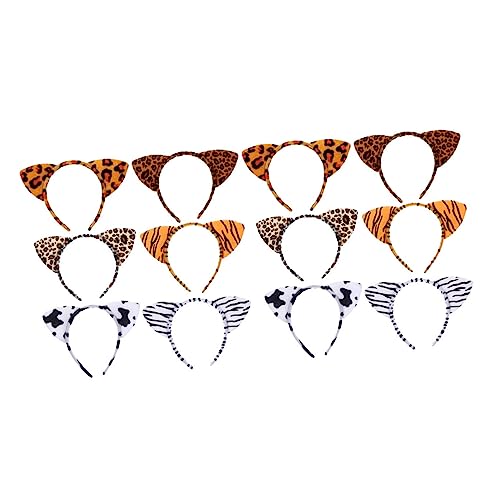 FOMIYES 12 Stück Teiliges Animal Ear Headband mit Leopardenmuster Tiger Zebra Kuh Rosa und Braun Langlebig und Bequem Kreatives Party Kostüm Haarreif für Erwachsene FOMIYES 12 Stück Teiliges Animal Ear Headband mit Leopardenmuster Tiger Zebra Kuh Rosa und Braun Langlebig und Bequem Kreatives Party Kostüm Haarreif für Erwachsene von FOMIYES