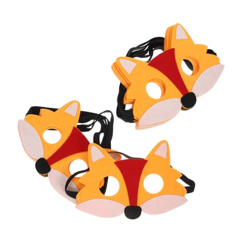 FOMIYES 12 Stück Teiliges Halbgesichts Wolfsmaske aus Filz mit Elastischem Band Wiederverwendbare Tier Cosplay Requisite für Halloween Kostümparty und Kindergeburtstag für Erwachsene von FOMIYES