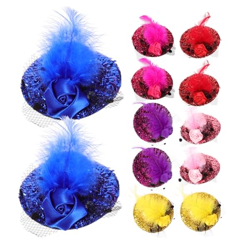 FOMIYES 12 Stück Teiliges Mini hut haarclip mit Pailletten Sichere Langlebige Fascinator Haarnadeln für Frauen und Mädchen für Tee partys Hochzeiten Geburtstage und Festliche Anlässe von FOMIYES