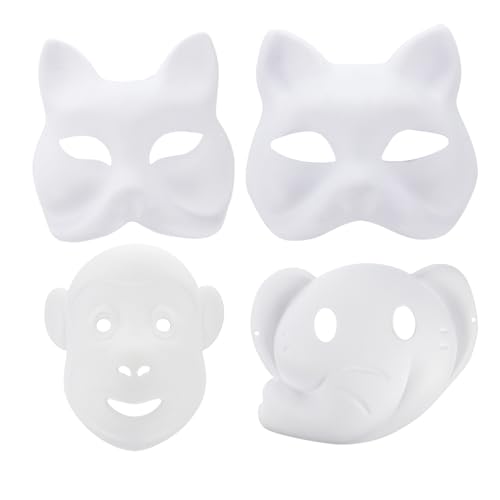 FOMIYES 12Stücke DIY Tiermasken Unbemalte Papiermasken für Karneval Halloween Partys Handlackierbar für Kreative Bastelprojekte Langlebig FOMIYES 12Stücke DIY Tiermasken Unbemalte Papiermasken für Karneval Halloween Partys Handlackierbar für Kreative Bastelprojekte Langlebig von FOMIYES