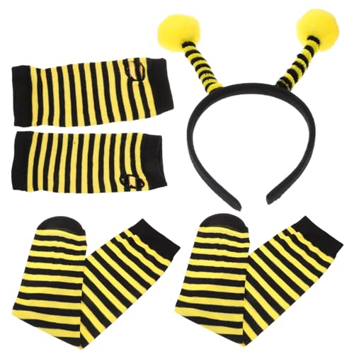 FOMIYES 1Satz Bienenkostüm für Teiliges Cosplay mit Stirnband Gestreiften Handschuhen und Strümpfen für Karneval Halloween und Bühnenaufführungen FOMIYES 1Satz Bienenkostüm für Teiliges Cosplay mit Stirnband Gestreiften Handschuhen und Strümpfen für Karneval Halloween und Bühnenaufführungen von FOMIYES