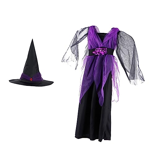 FOMIYES 1Satz Hexenkostüm Für Halloween Cosplay Mit Hut Atmungsaktiv Für Geburtstagsfeiern Besondere Anlässe FOMIYES 1Satz Hexenkostüm Für Halloween Cosplay Mit Hut Atmungsaktiv Für Geburtstagsfeiern Besondere Anlässe von FOMIYES